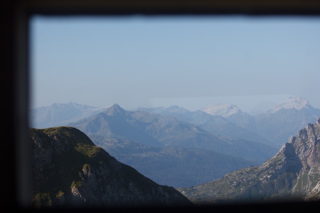 a view looking out the window of one of the bunks
